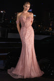 Annette Gown OFF THE SHOULDER FLORAL BEADED GOWN