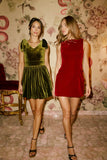 Kelsie Velvet Mini Dress FINAL SALE