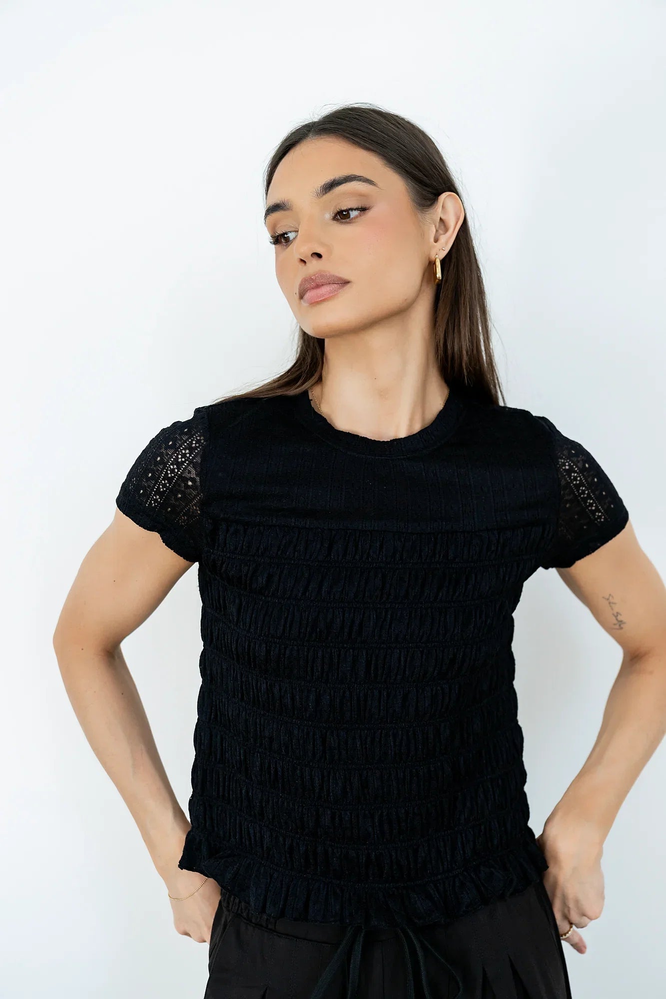Marko Lace Top in Black