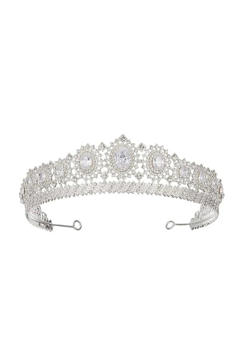 Silver Rhinestone Queen Crown