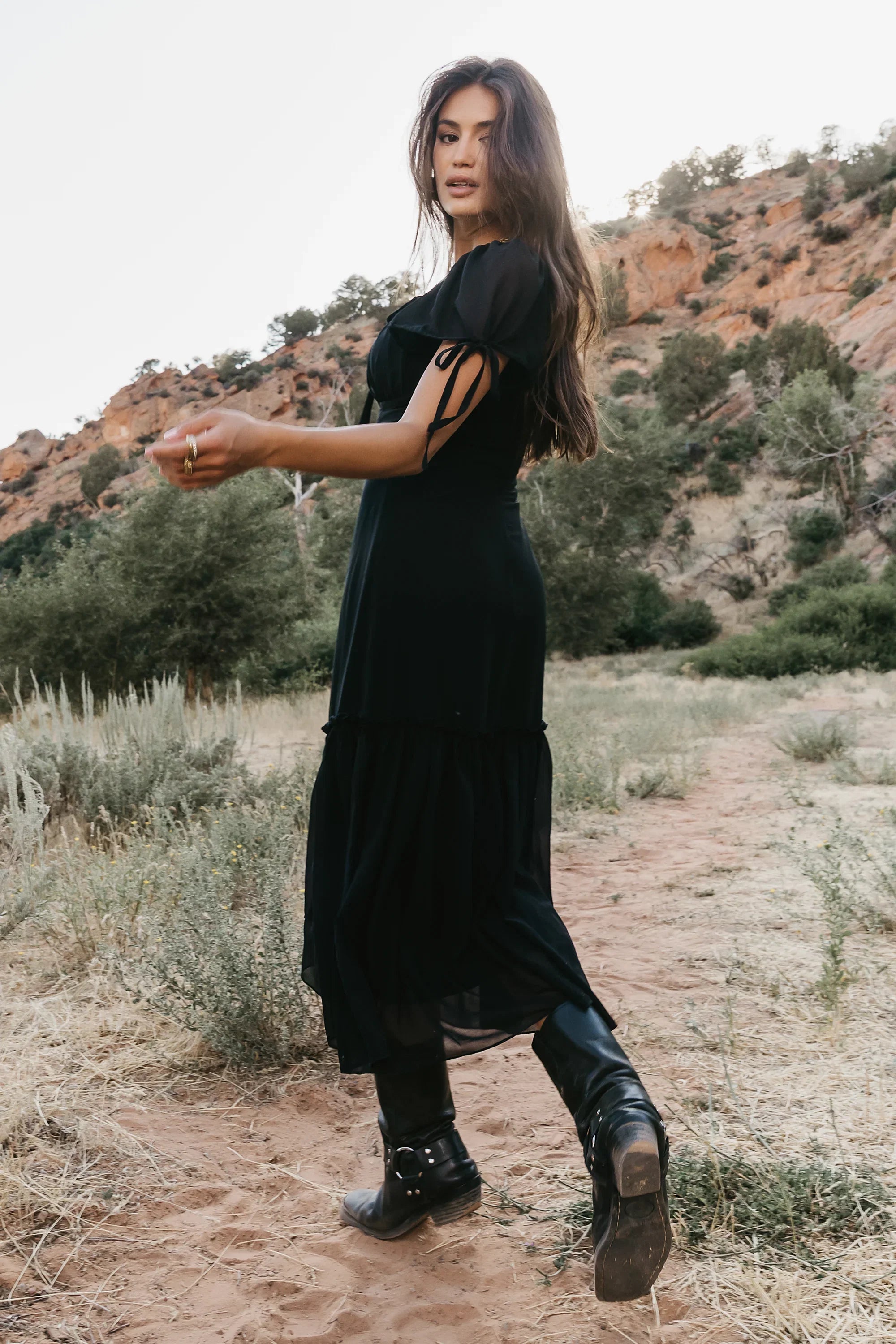 Dallas Sheer Midi Dress FINAL SALE