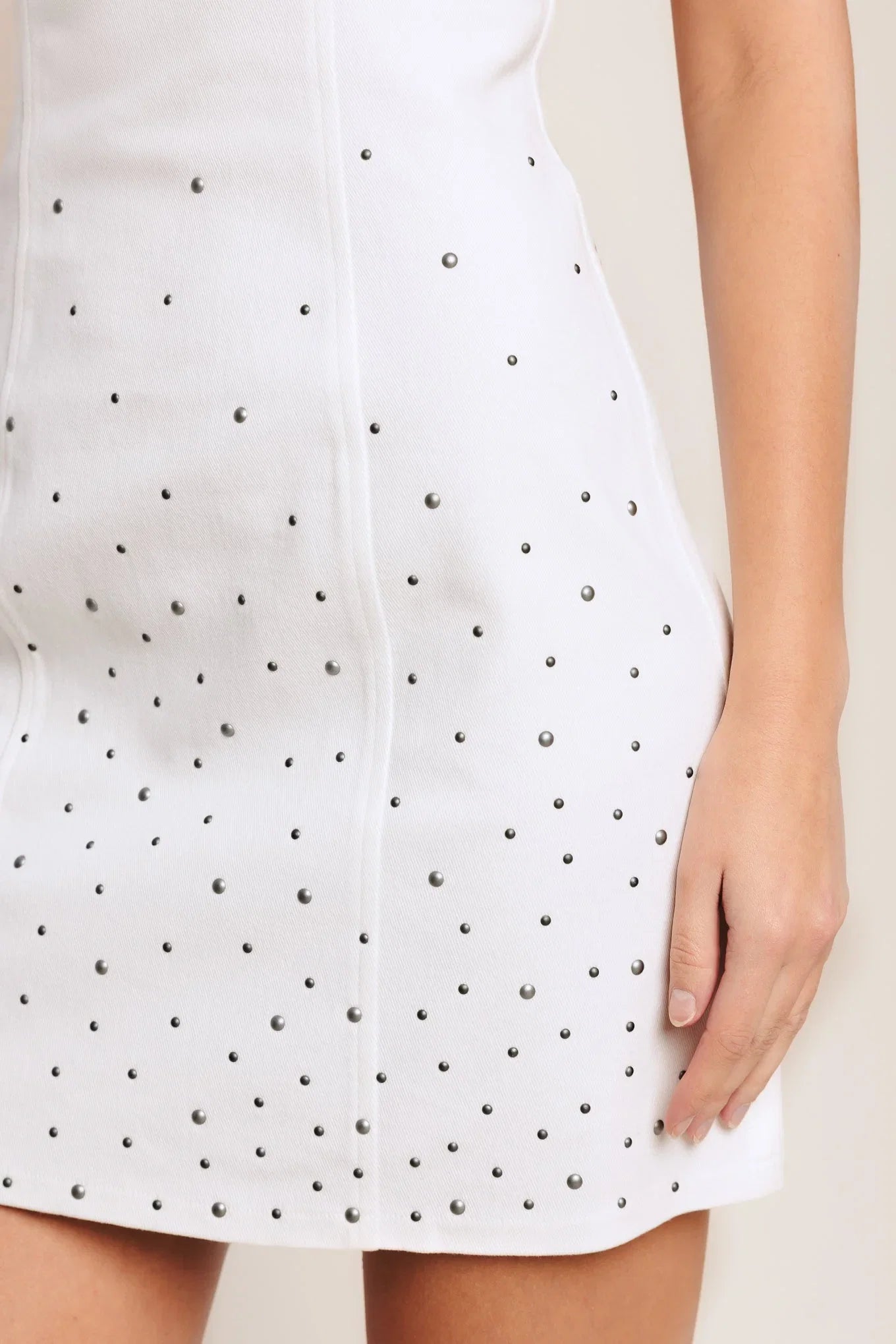 CITY TO COAST WHITE DENIM MINI DRESS