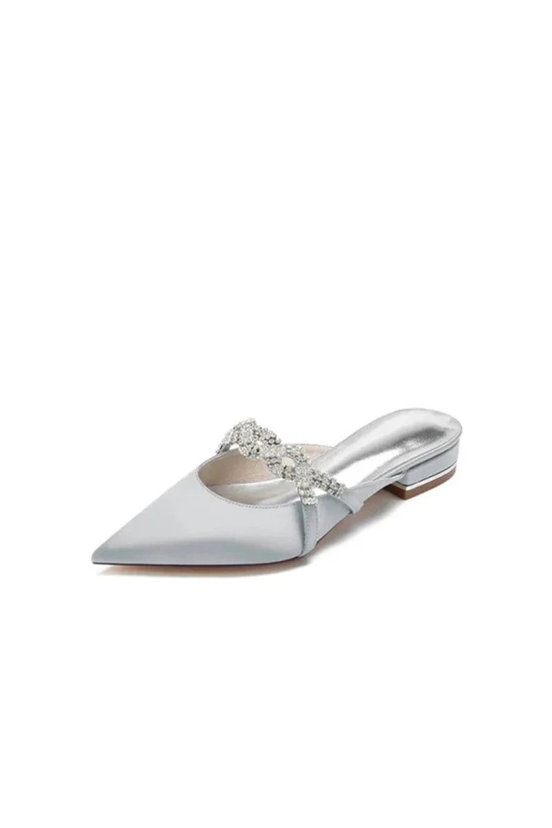 Glitter Crystal Embellished Kitten Sandals