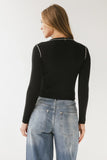 Russel Ribbed Sweater in Black FINAL SALE