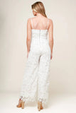 FOREVER YOURS WHITE LACE BRIDAL JUMPSUIT
