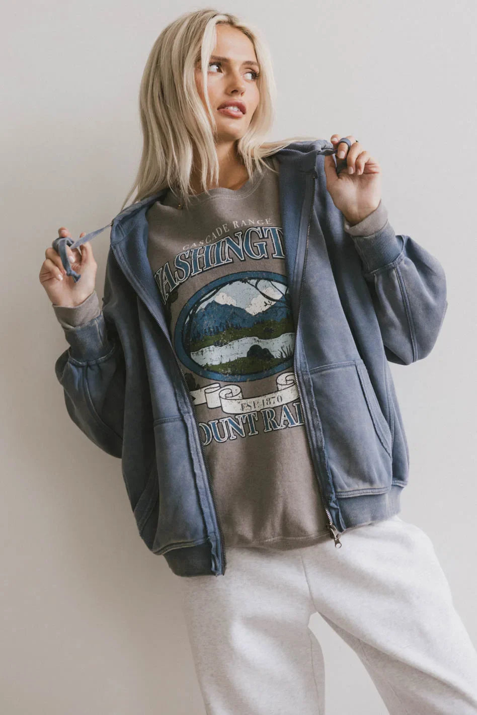 Viva Zip Up in Blue FINAL SALE