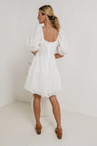 Jaime Eyelet Mini Dress in White FINAL SALE