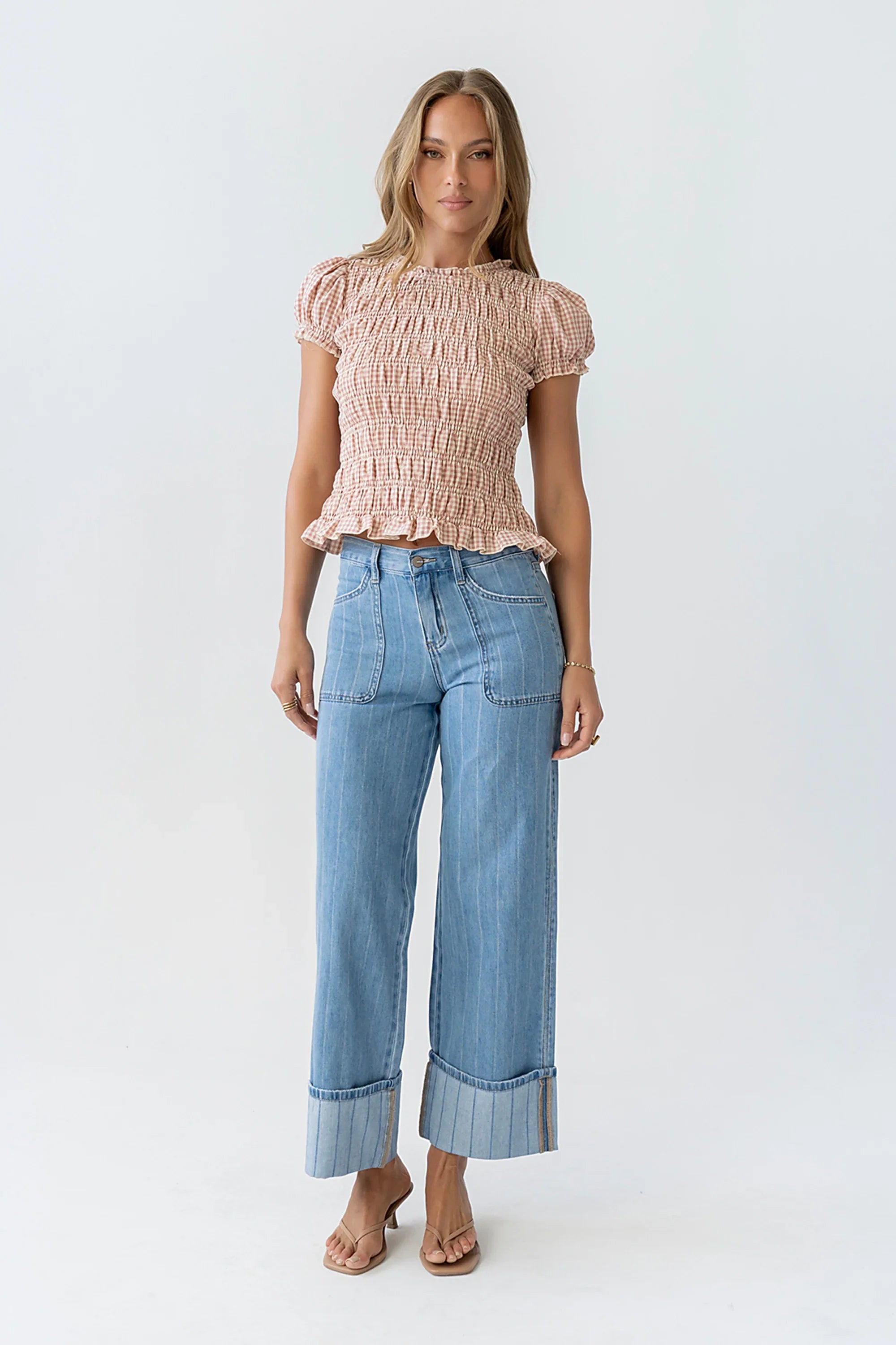 Ruth Smocked Top in Pink