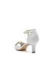 Peep Toe Rhinestone Strap Buckle Stiletto Heels