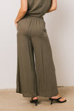 Jaylen Wide Leg Pants in Olive FINAL SALE