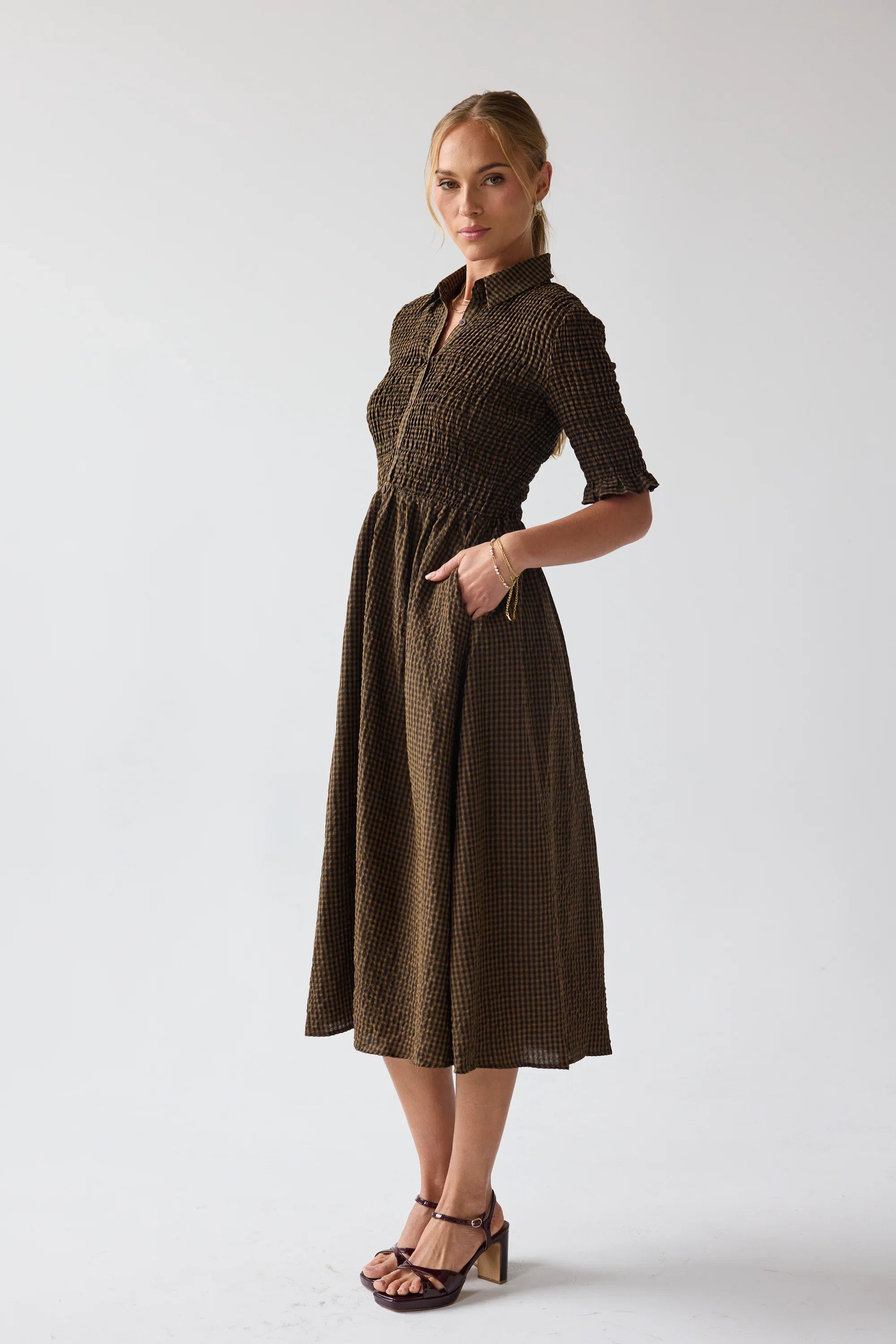 Jonas Gingham Midi Dress FINAL SALE