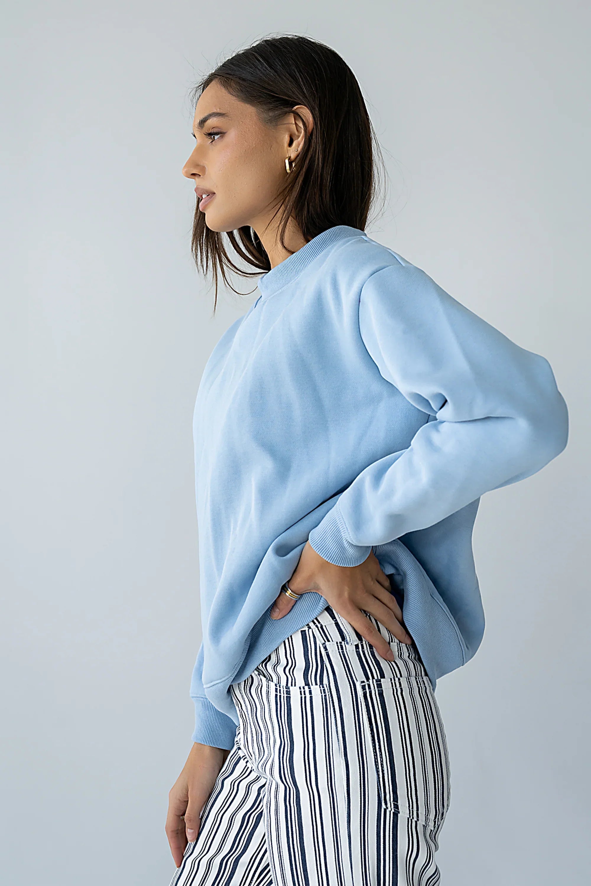 Marie Oversized Sweatshirt in Blue
