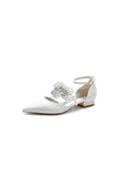 Crystal Ruffles Sequin Pointed Toe Flats