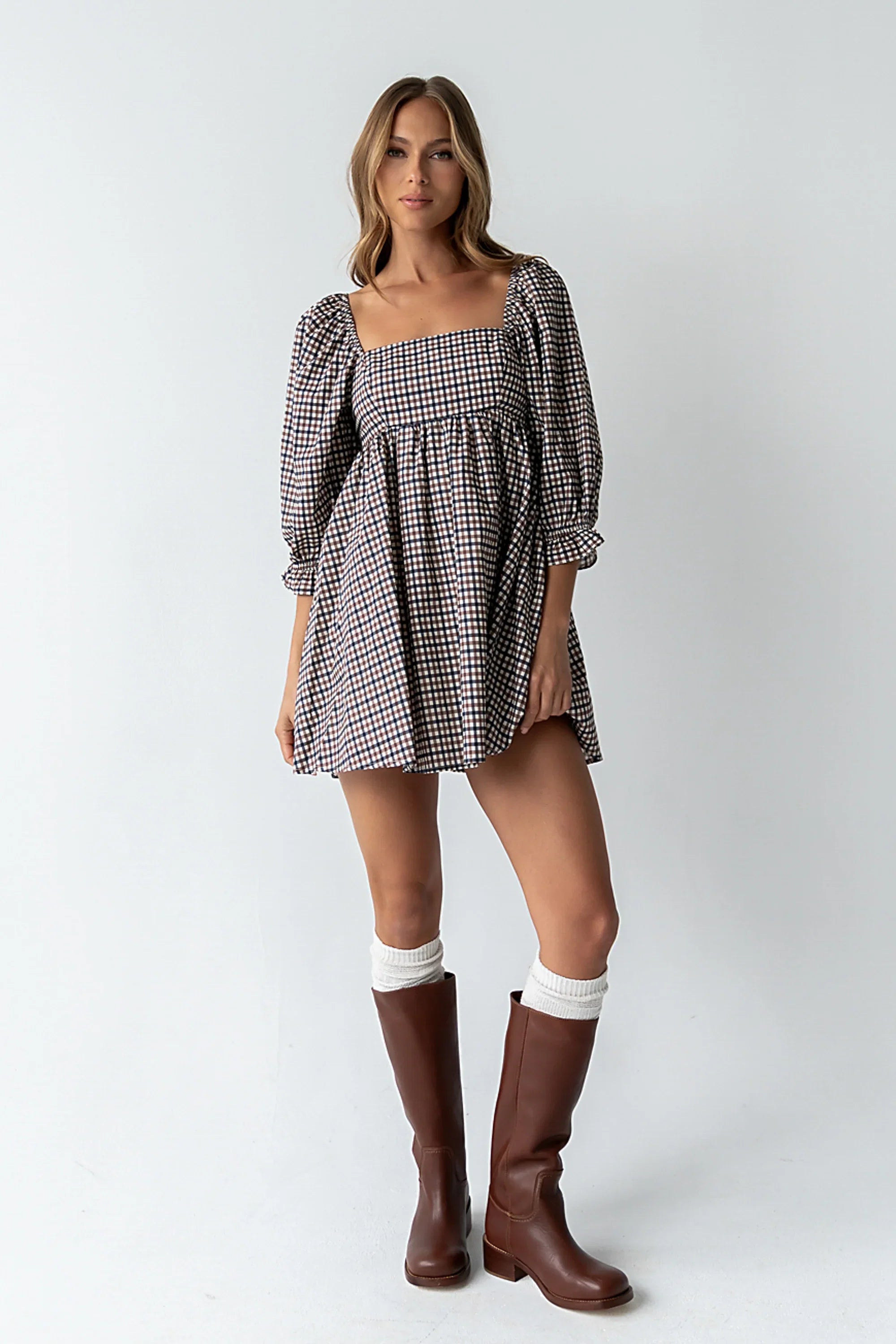 Wren Gingham Mini Dress