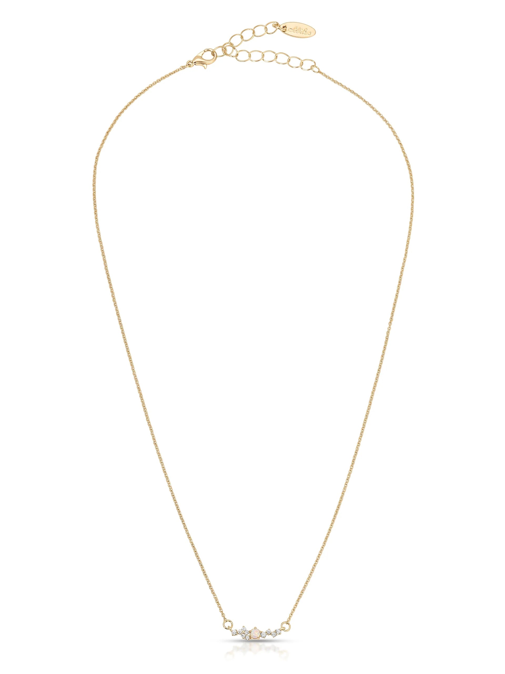 Layered Opal Lariat Necklace Set of 3