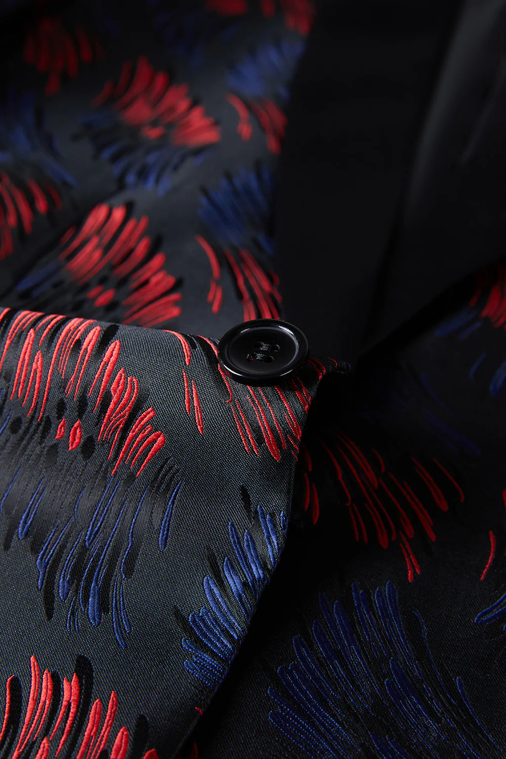 Mens Dark Navy Shawl Lapel Jacquard One Button 2 Piece Guest Suits