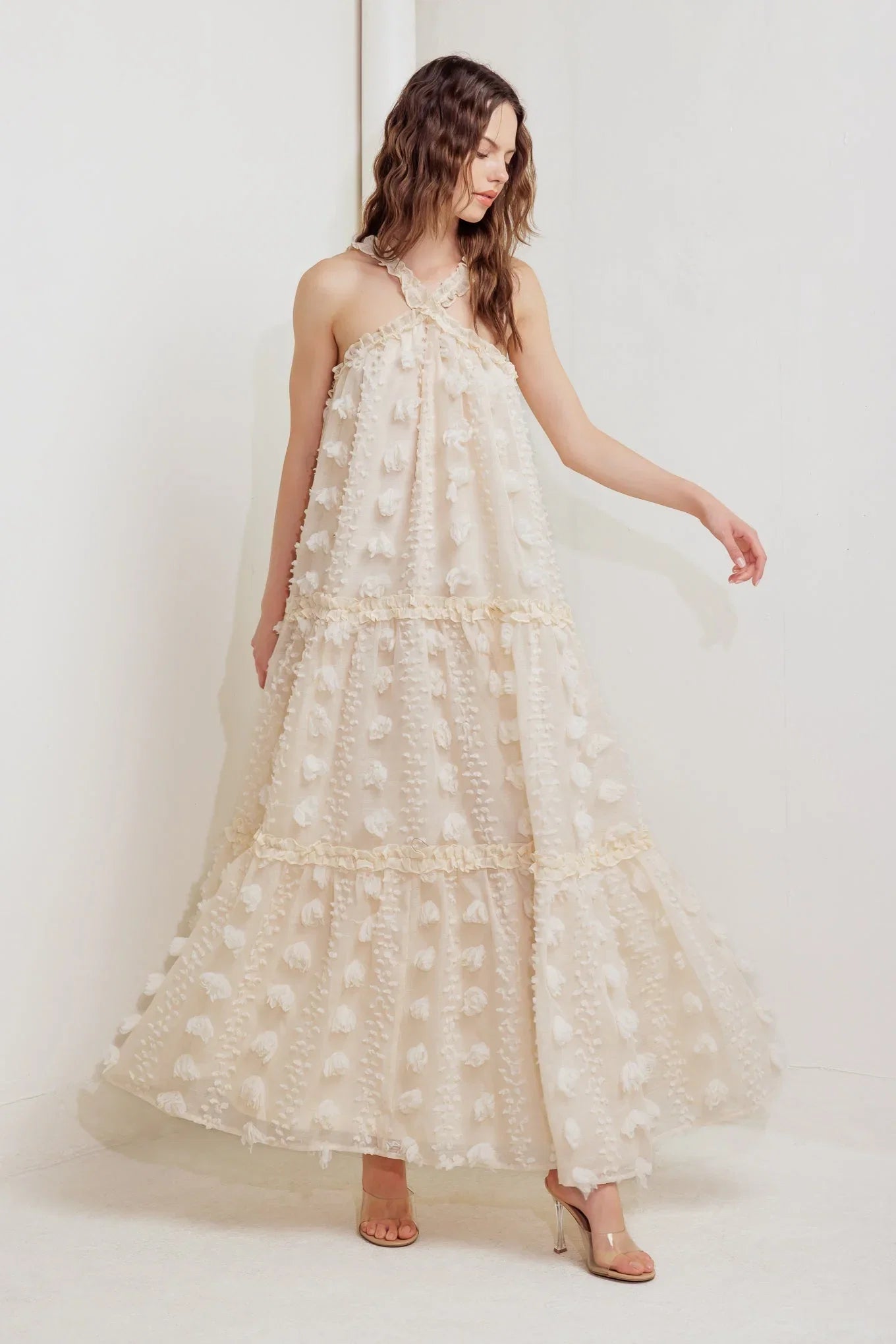 CLOUD NINE CROSS FRONT MAXI DRESS FINAL SALE