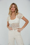 Zayna Lace Puff Sleeve Top