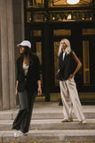 Reese Striped Slacks in Cream FINAL SALE