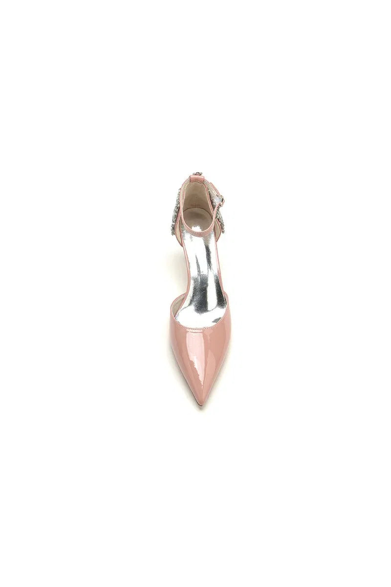 Pointed Toe Wedding Shoes with Rhinestone