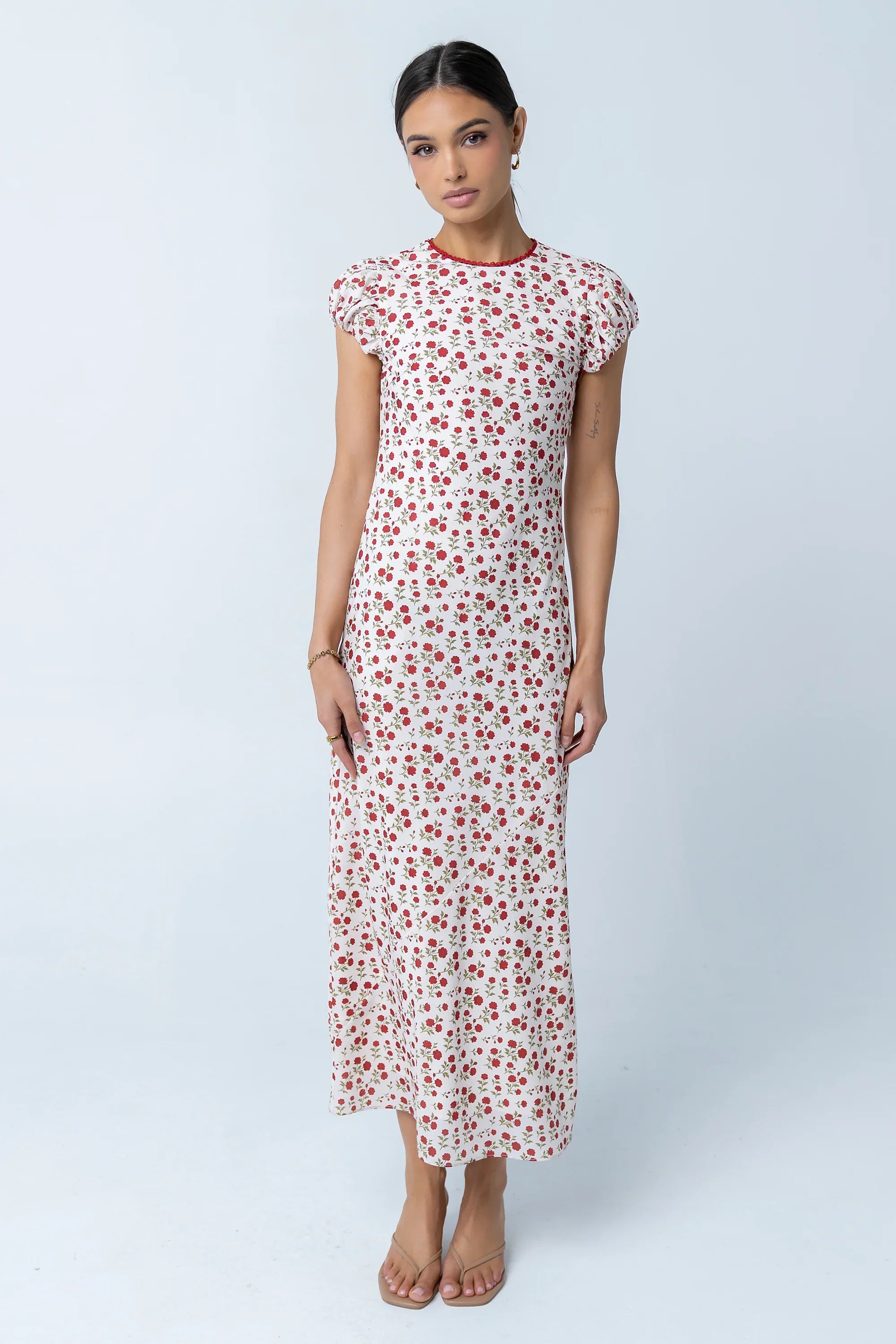 Ellianna Floral Maxi Dress in Cream
