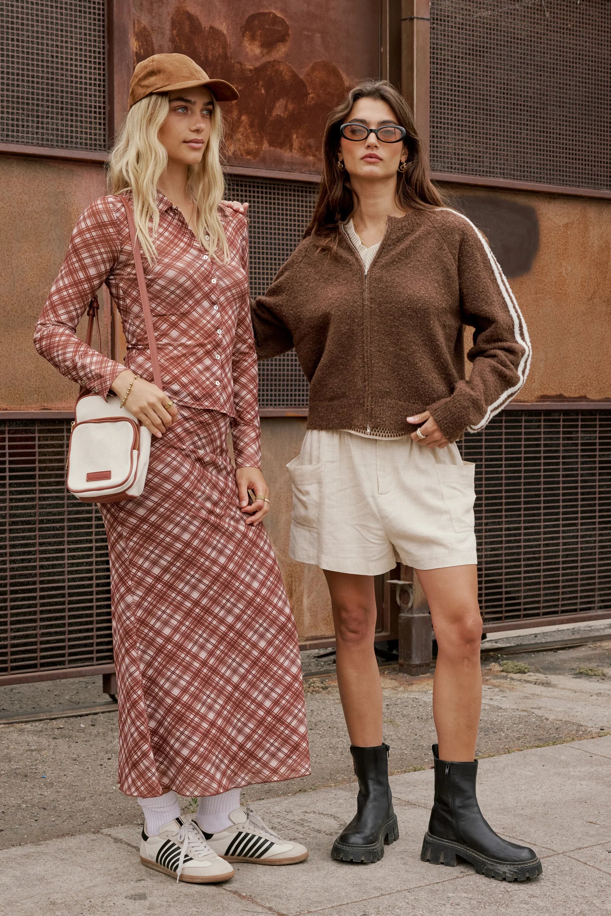 Pinot Plaid Maxi Skirt FINAL SALE