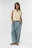 Gianna Button Up in Yellow