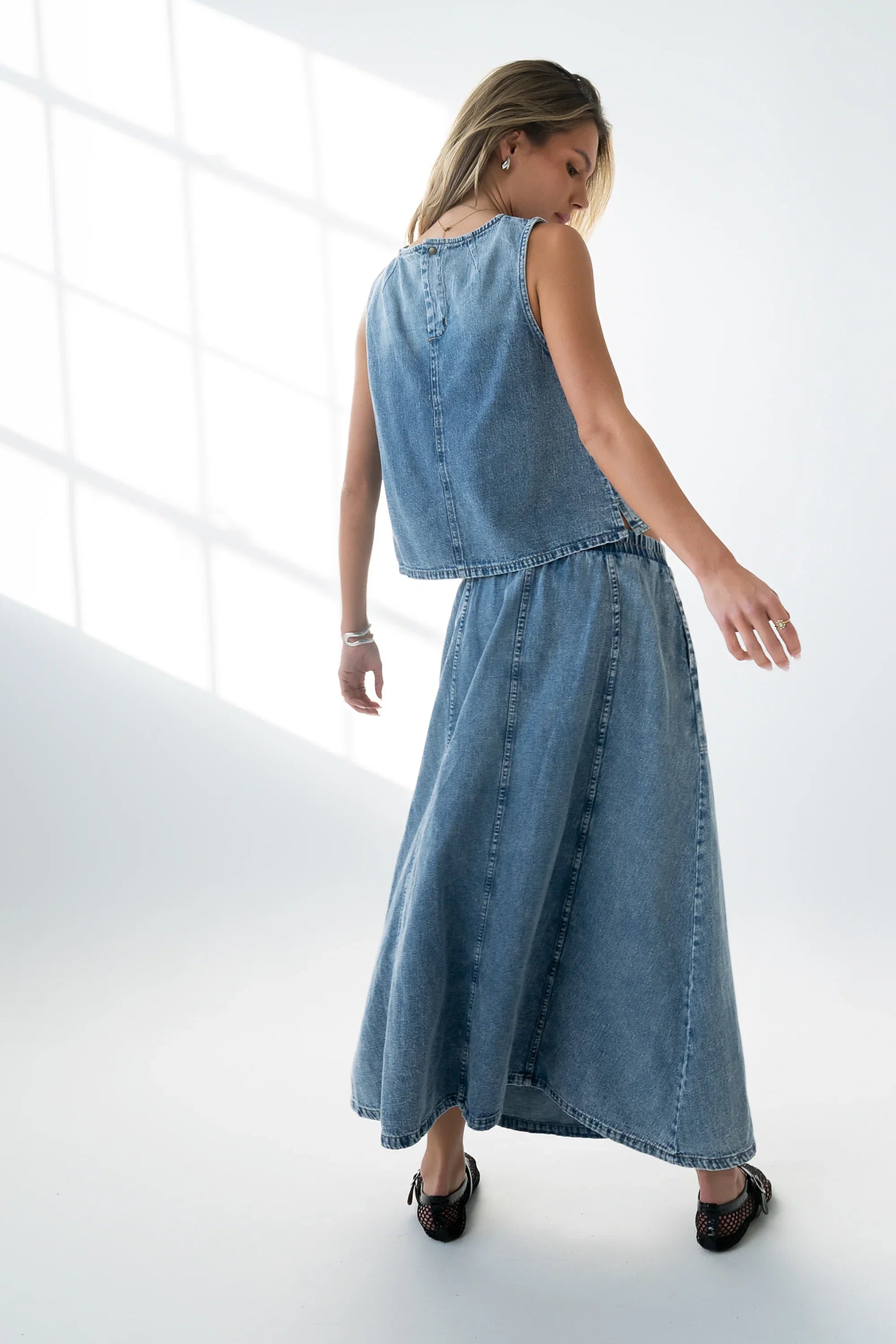 Khloe Denim Maxi Skirt