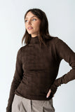 Benny Textured Top in Brown