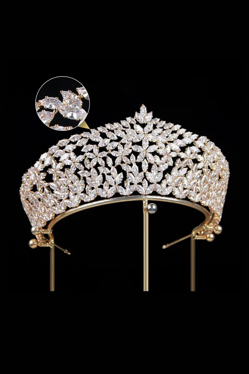 Vintage Zircon Wedding Crown