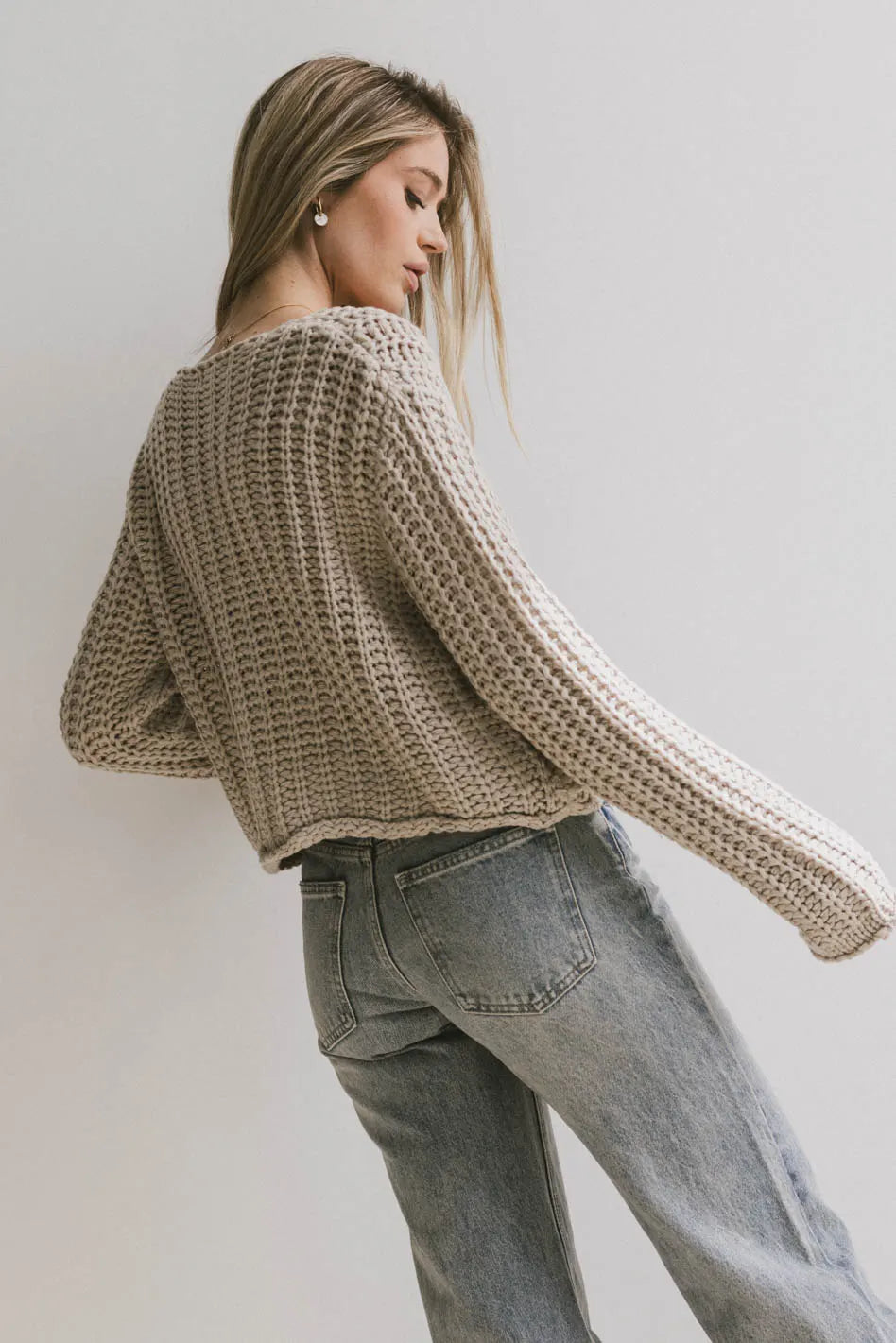 Luca Chunky Knit Sweater in Natural FINAL SALE