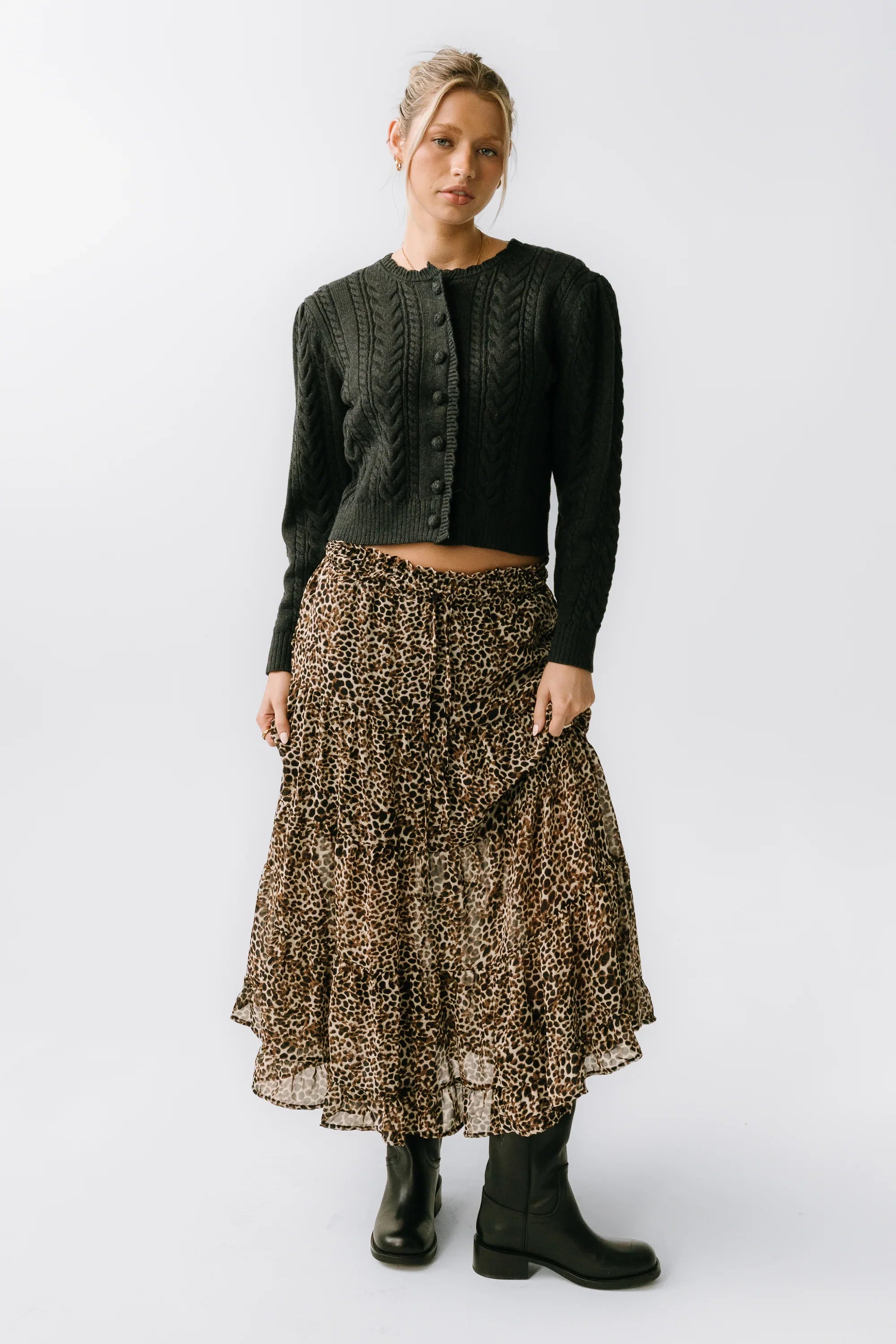 Kayden Leopard Maxi Skirt FINAL SALE