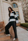 Kenzie Striped Sweater in Navy