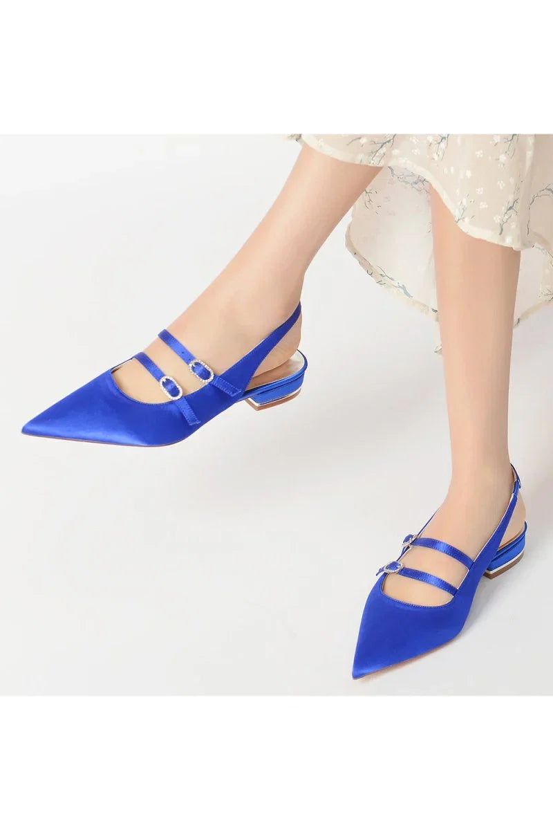 Simple Slingback Pointed Toe Flats