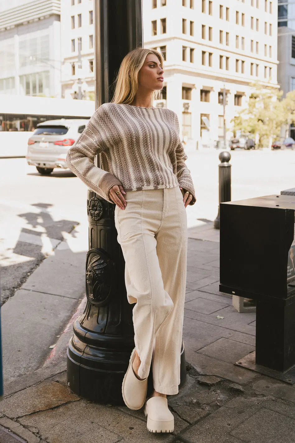 Ariella Corduroy Pants in Ivory FINAL SALE