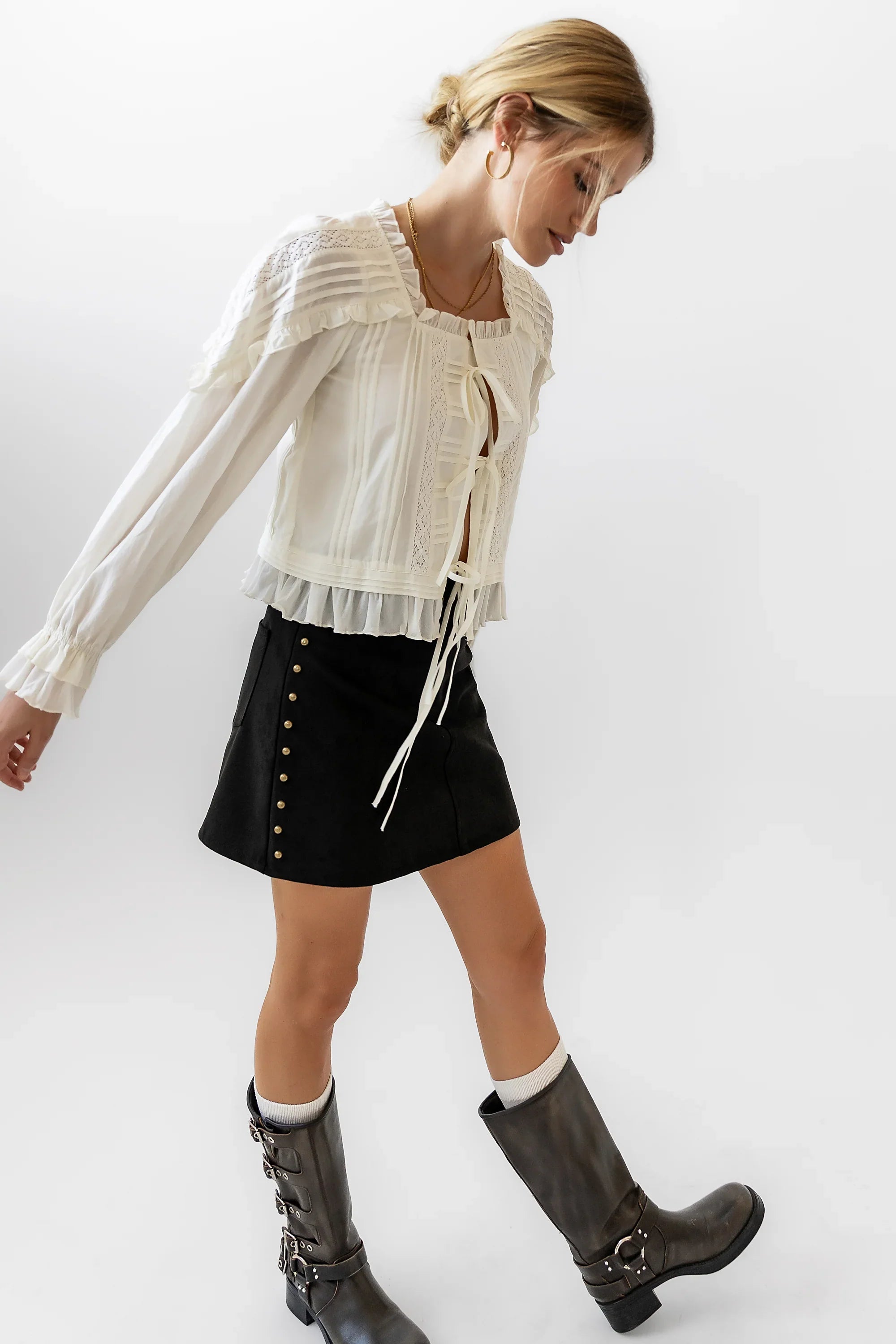 Kori Studded Mini Skirt in Black FINAL SALE