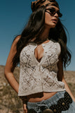 Kiara Crochet Button Vest