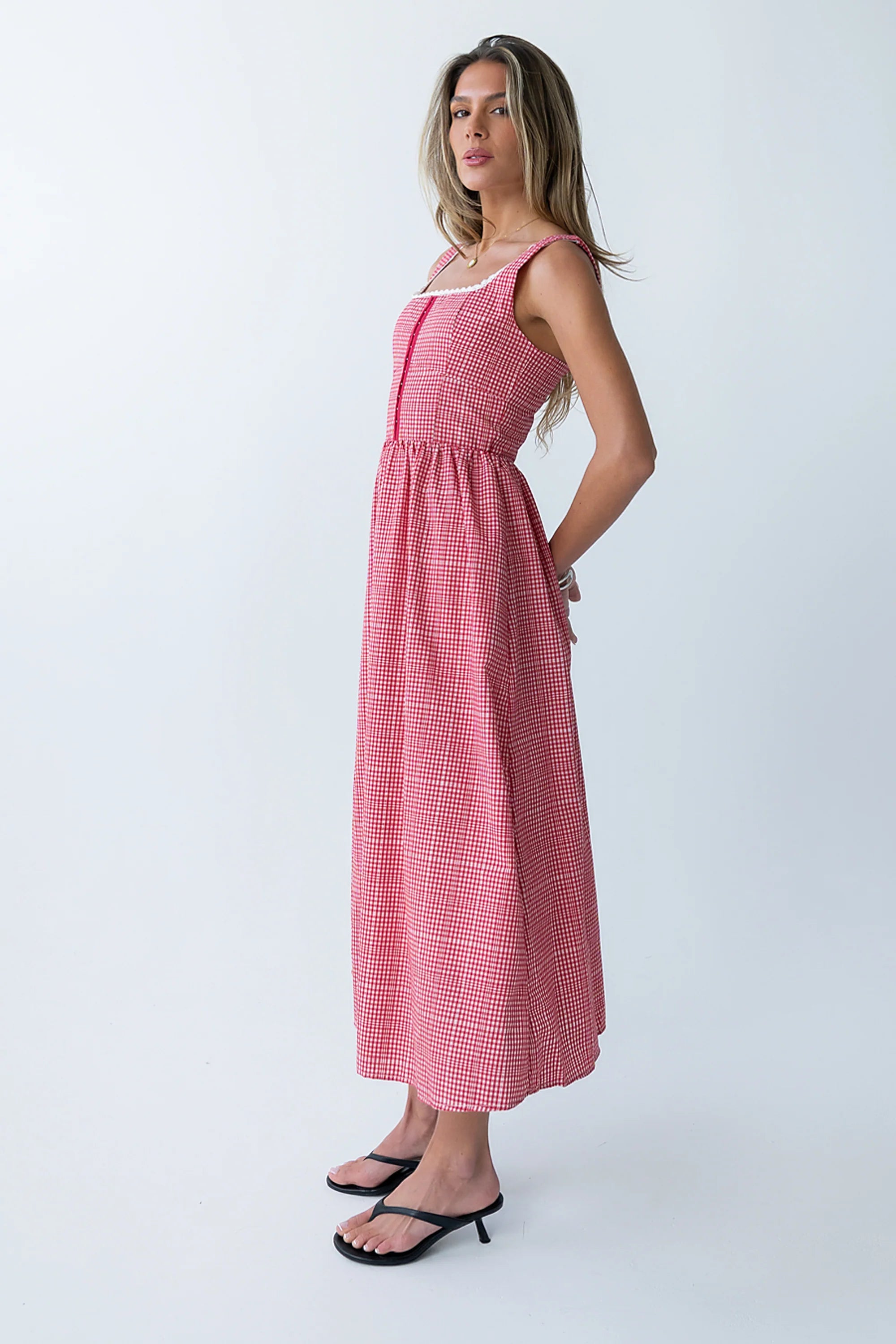 Kenzy Plaid Midi Dress