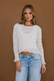 Opie Smocked Top in Cream
