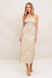 BOHO H LINE STRAPLESS MIDI DRESS