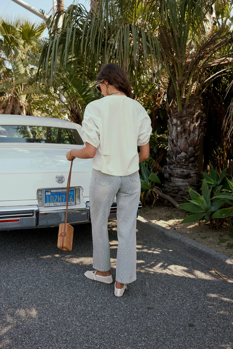 Hailey Polka Dot Straight Leg Jeans FINAL SALE