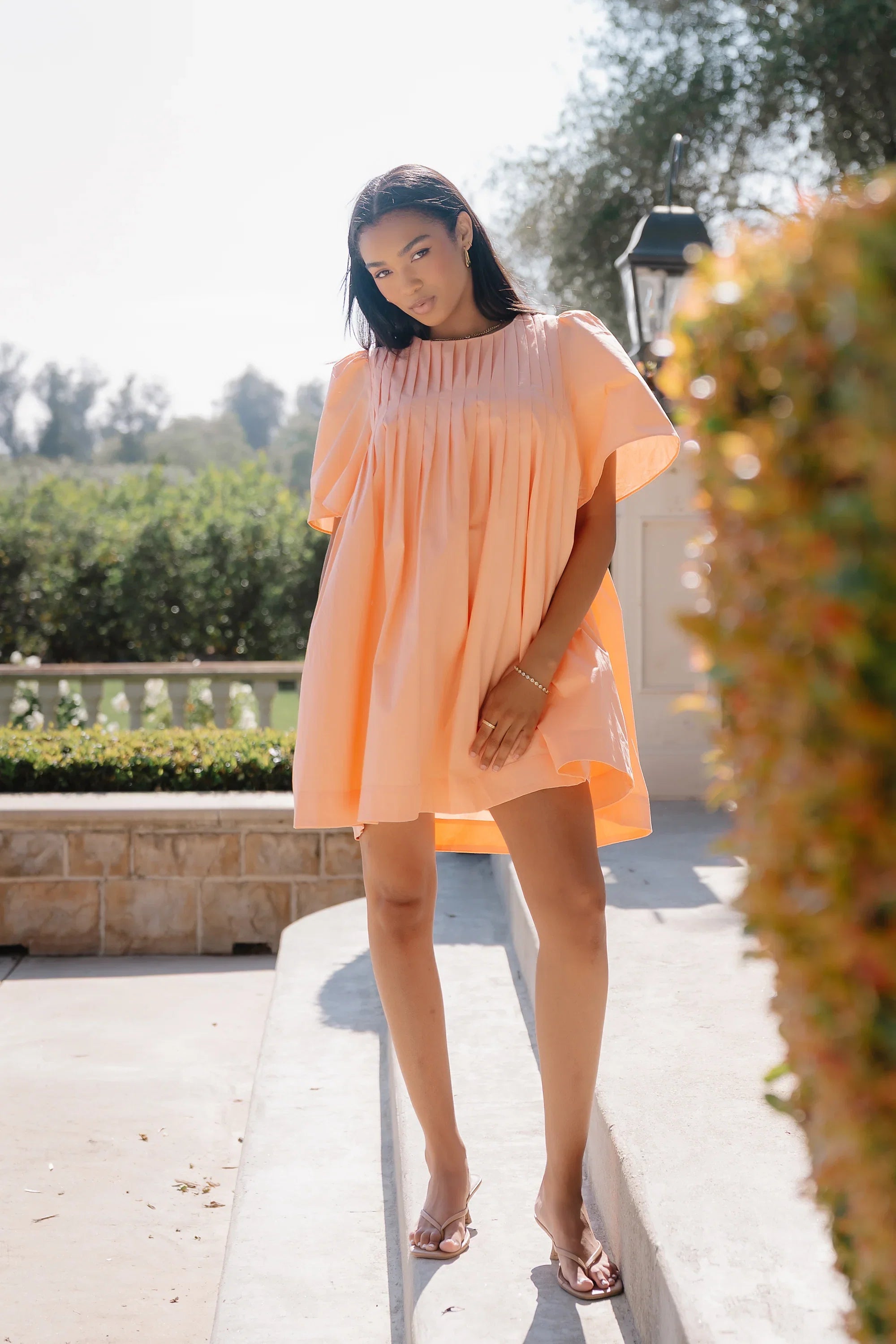 Granger Pleated Baby Doll Dress