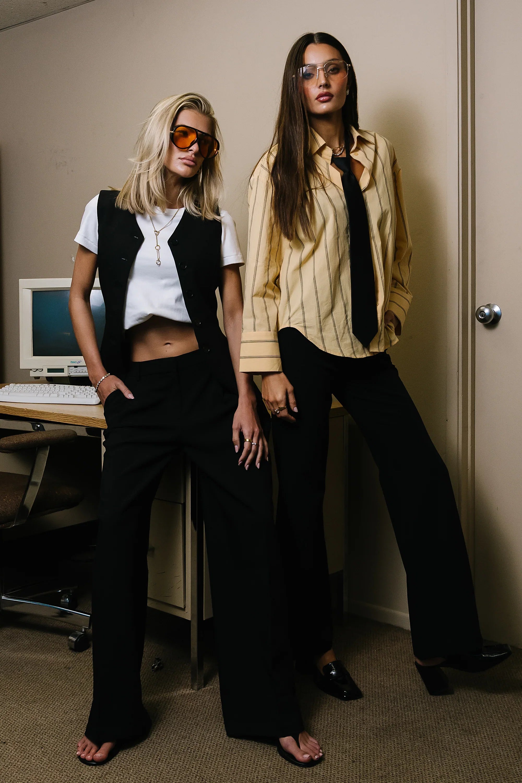 Carrie Pleated Trousers in Regular Black