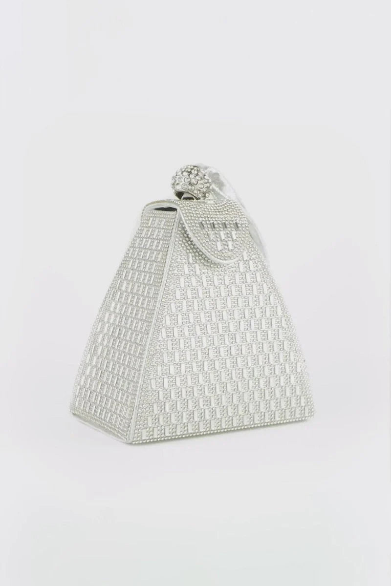 Crystal Gold Pyramid Handbag