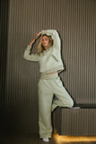 Mattie Faux Shearling Pants in Sage FINAL SALE