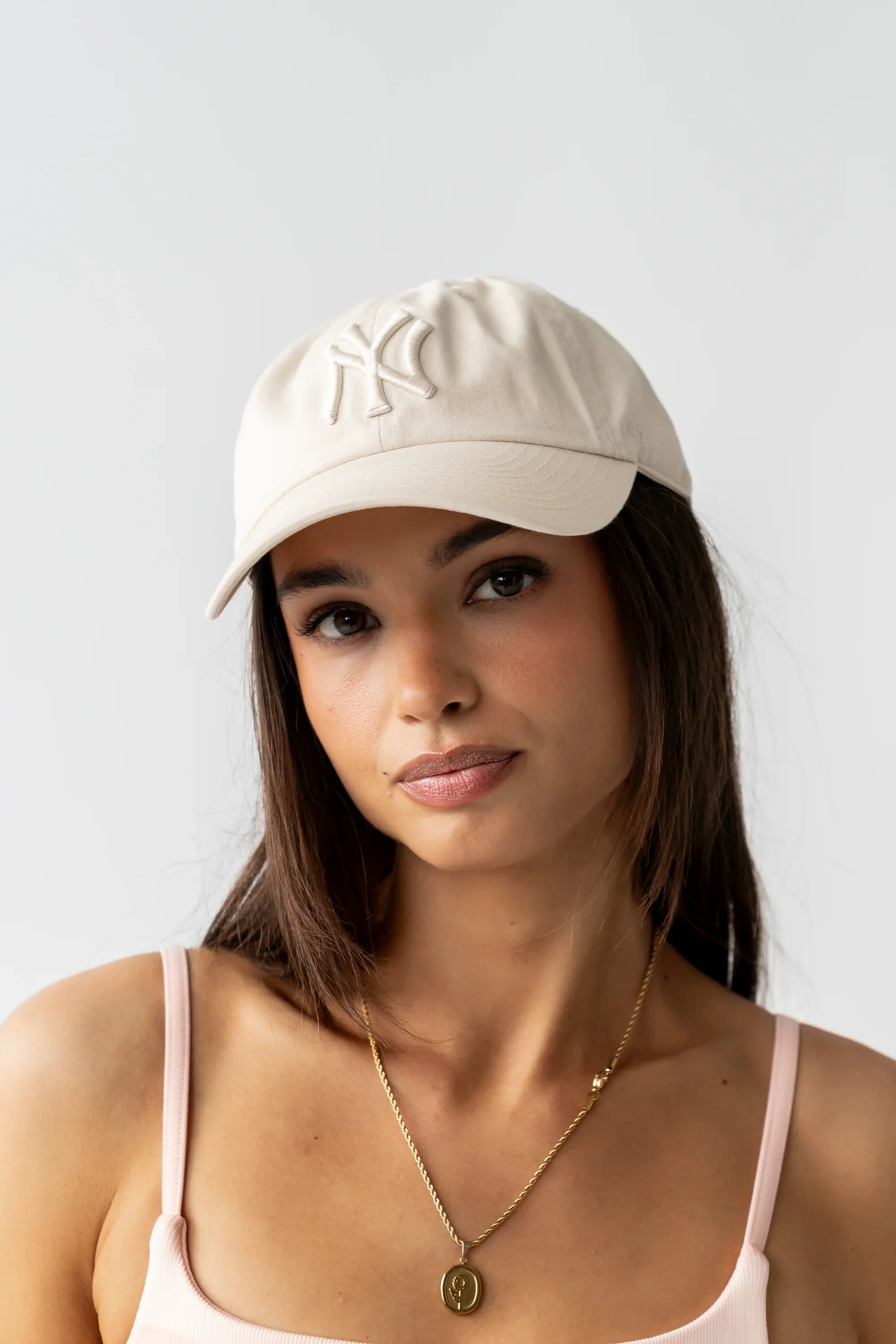 New York Yankees Baseball Cap in Natural