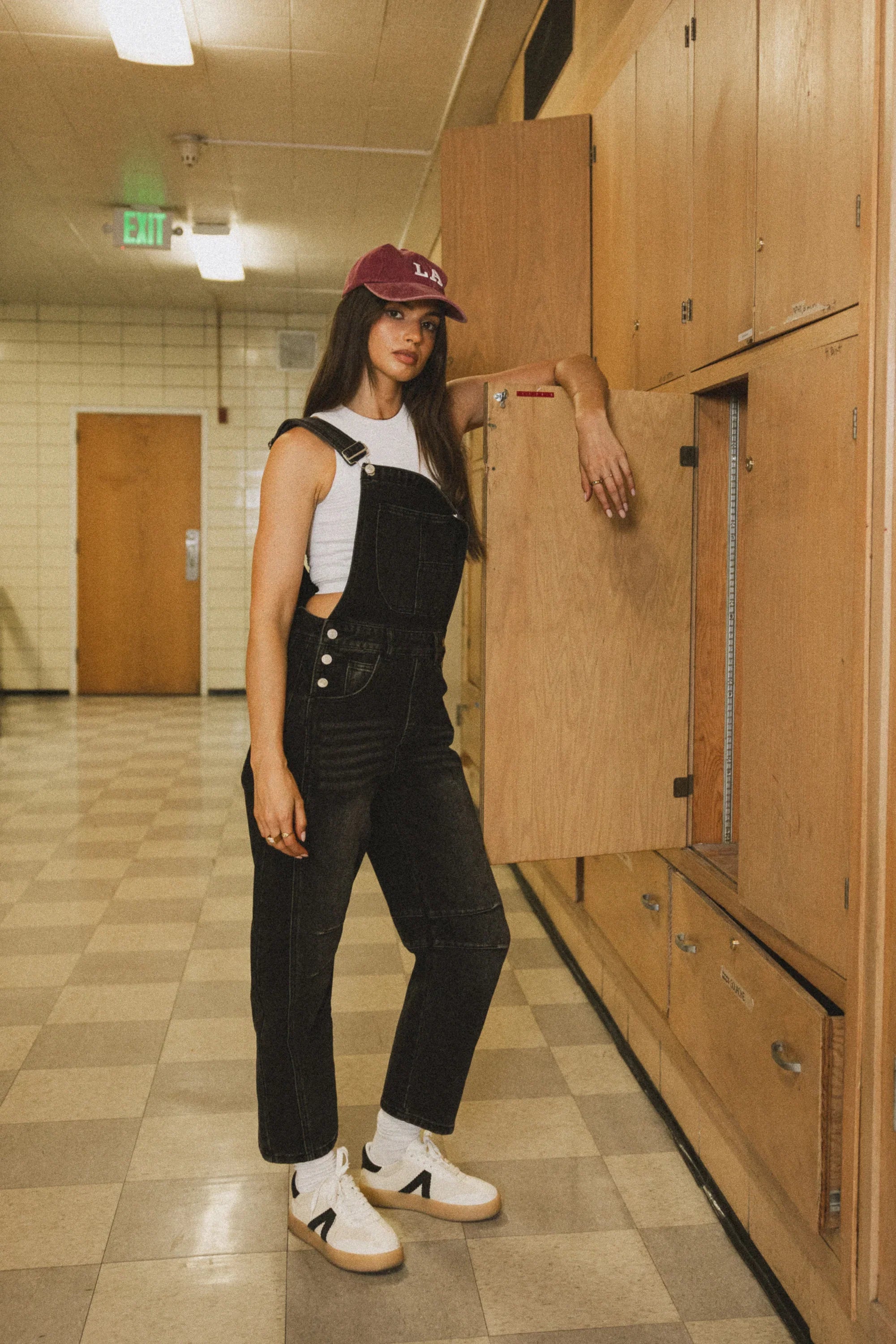 Tansy Denim Overalls in Black FINAL SALE