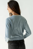Edesse Striped Cardigan in Blue
