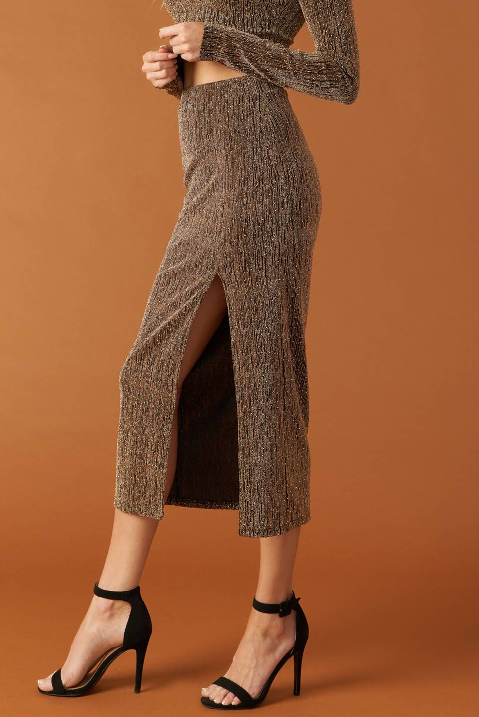 BRUNCH AT NOON FITTED TOP SKIRT SET