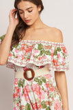 SWEET ESCAPE OFF SHOULDER MAXI DRESS